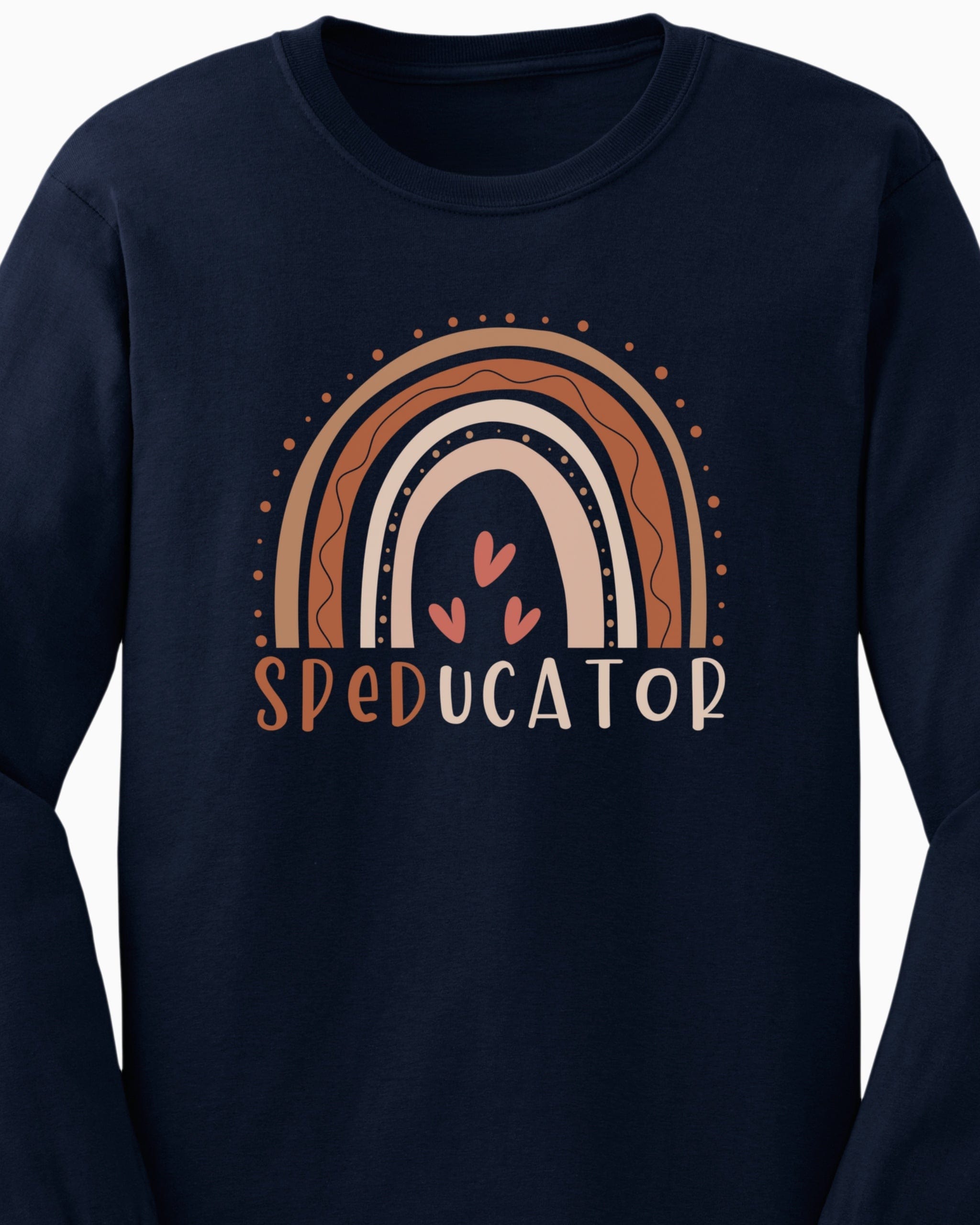 SPEDucator Boho Rainbow Long Sleeve T-Shirt-Neurodiversity, ADHD & Autism Awareness & Acceptance Long-sleeve by Daily Bloom