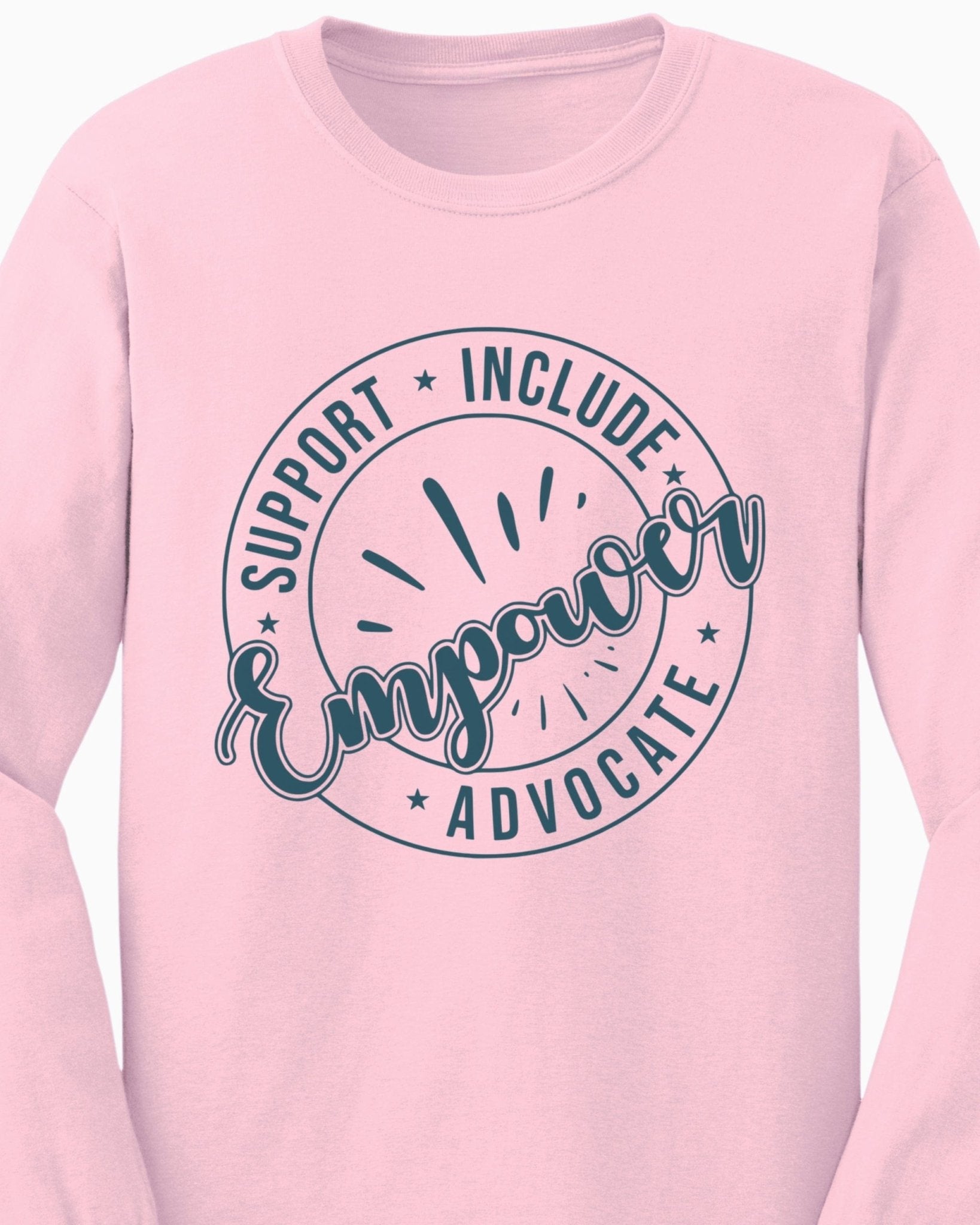 Autism Long - sleeve - Support Include Advocate Empower Long Sleeve T-Shirt - Daily Bloom