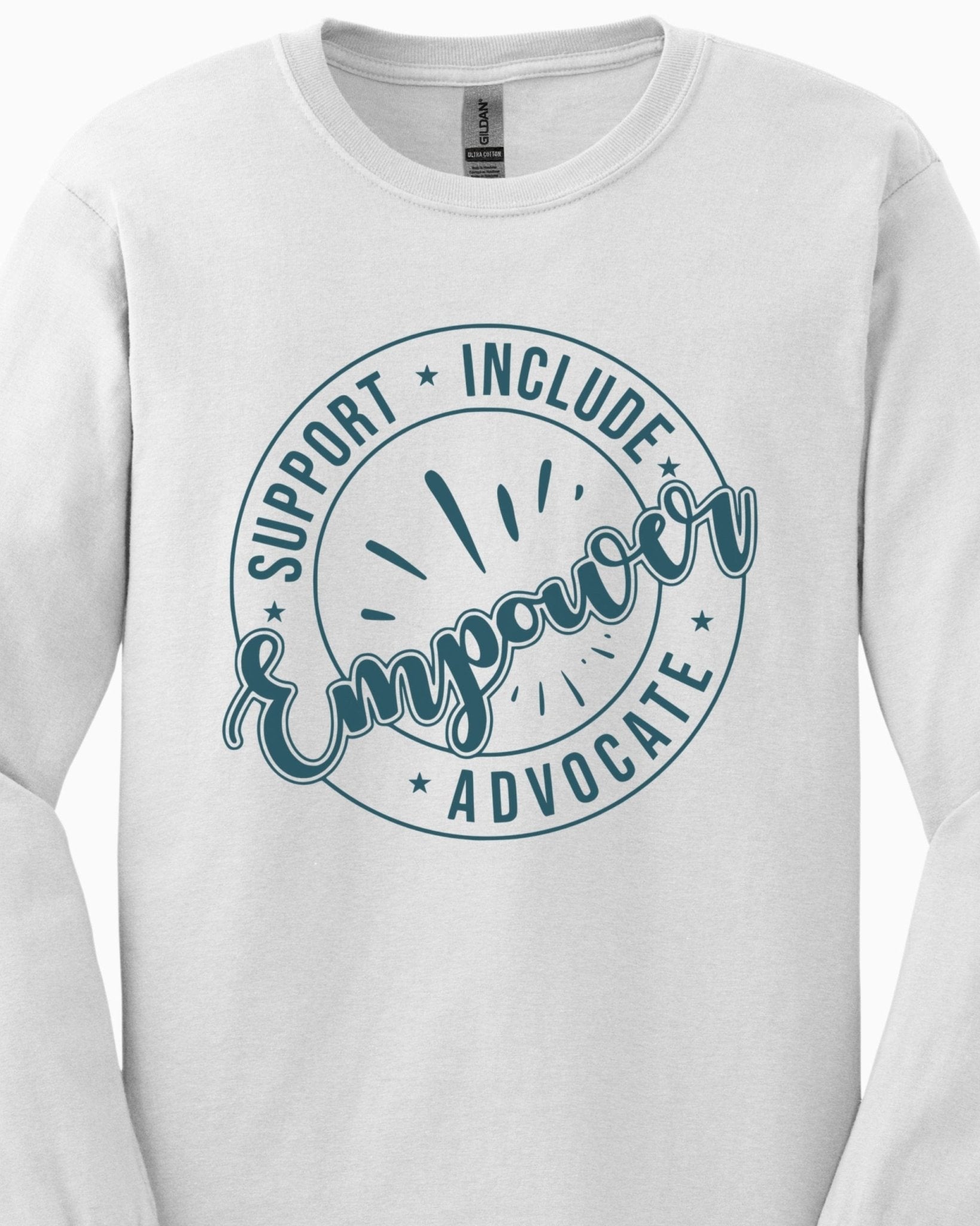 Autism Long - sleeve - Support Include Advocate Empower Long Sleeve T-Shirt - Daily Bloom