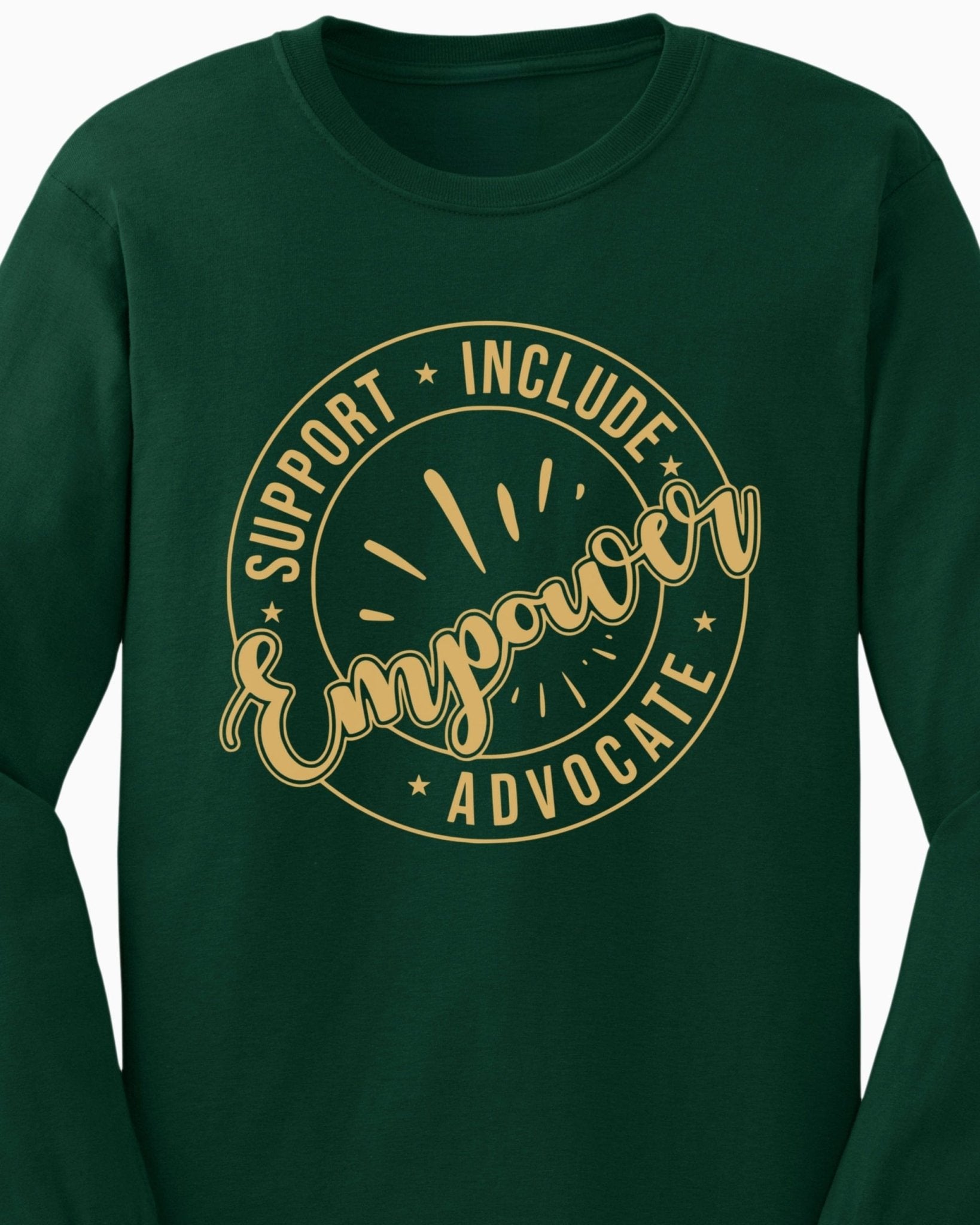 Autism Long - sleeve - Support Include Advocate Empower Long Sleeve T-Shirt - Daily Bloom