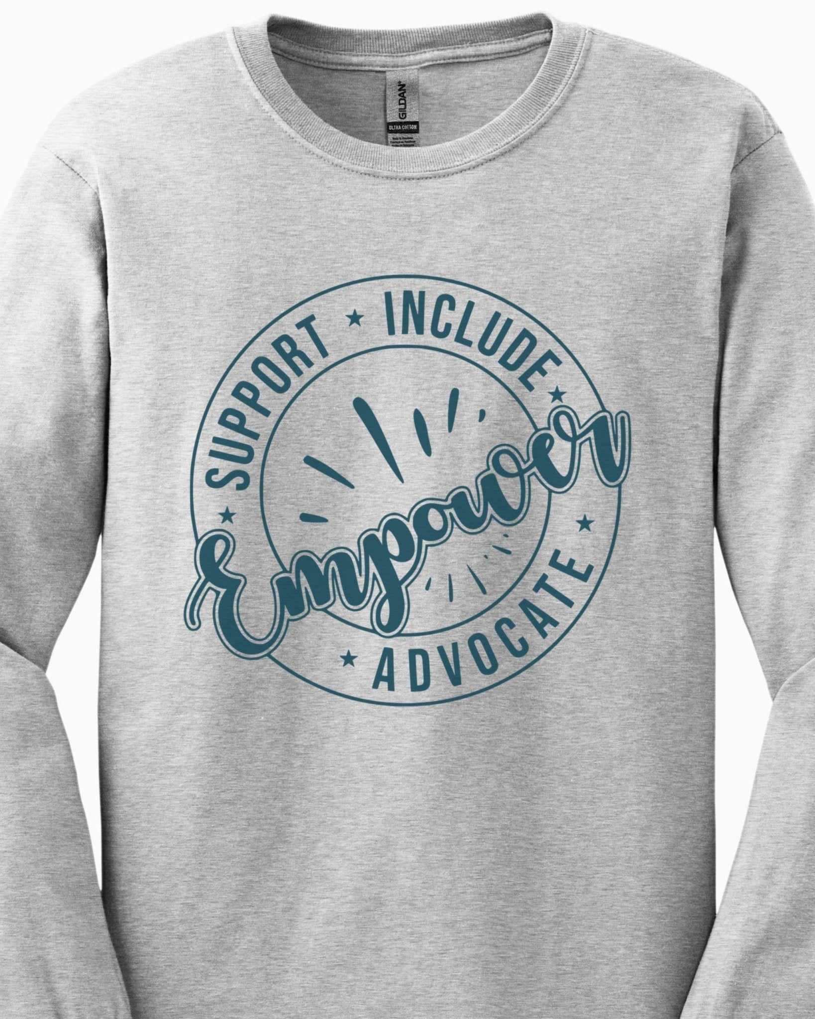 Autism Long - sleeve - Support Include Advocate Empower Long Sleeve T-Shirt - Daily Bloom