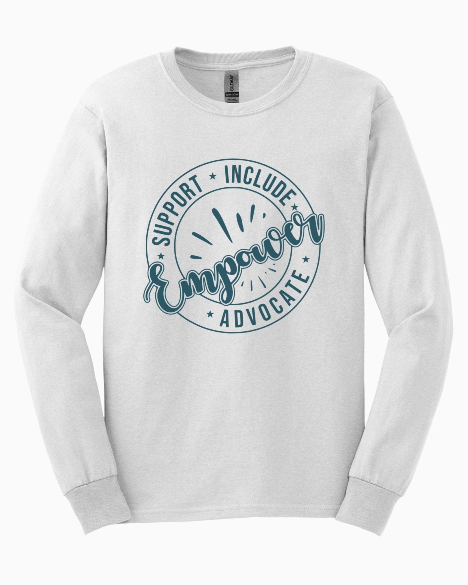 Autism Long - sleeve - Support Include Advocate Empower Long Sleeve T-Shirt - Daily Bloom