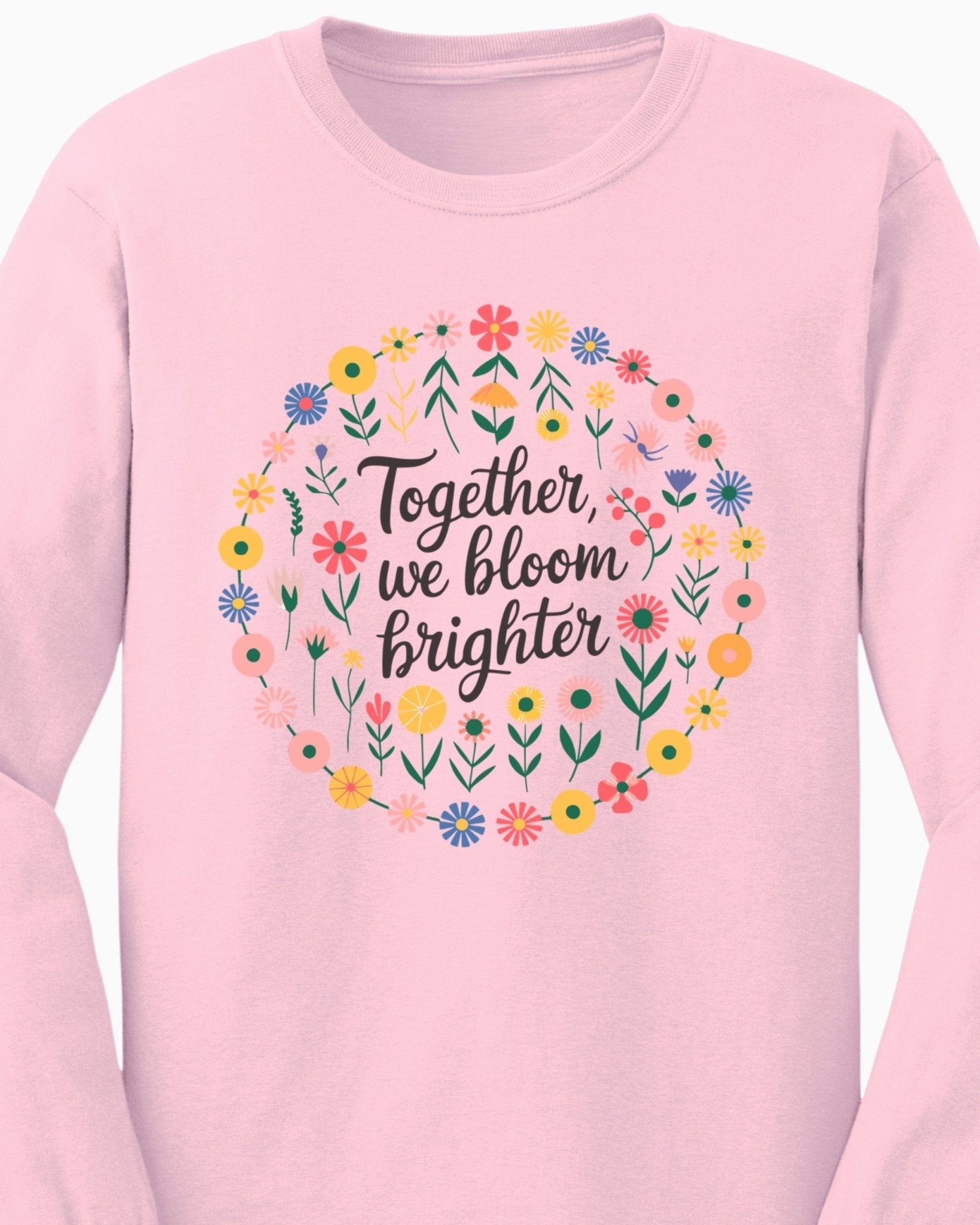 Autism Long - sleeve - Together We Bloom Brighter Long Sleeve T-Shirt - Daily Bloom