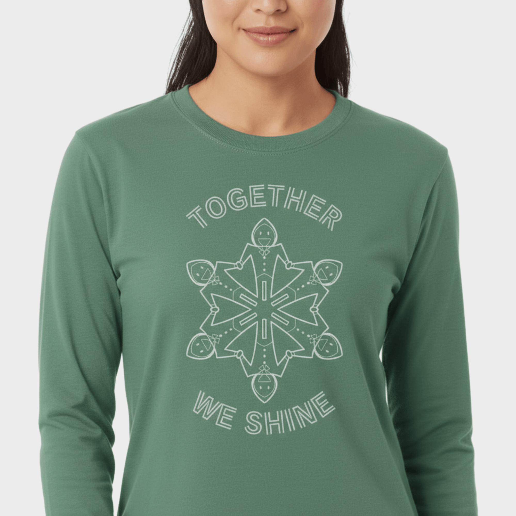 Autism Long - sleeve - Together We Shine Comfort Colors Long Sleeve T-Shirt - Daily Bloom