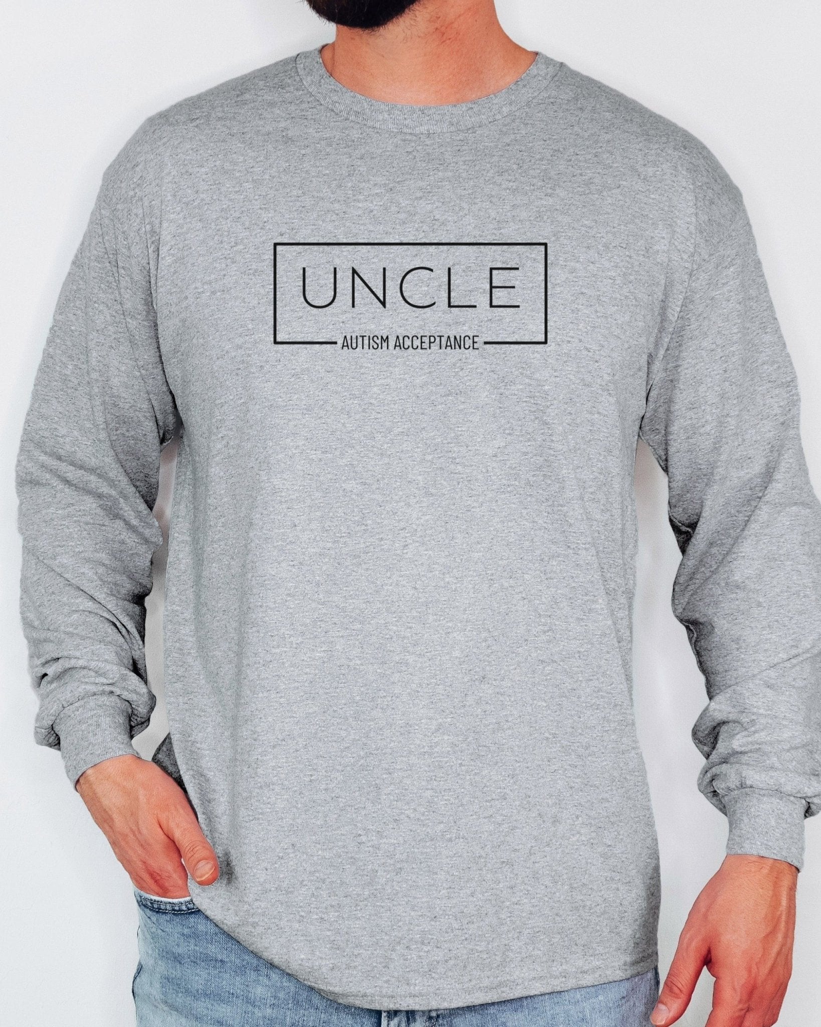 Autism Long - sleeve - Uncle Box Long Sleeve T-Shirt - Daily Bloom