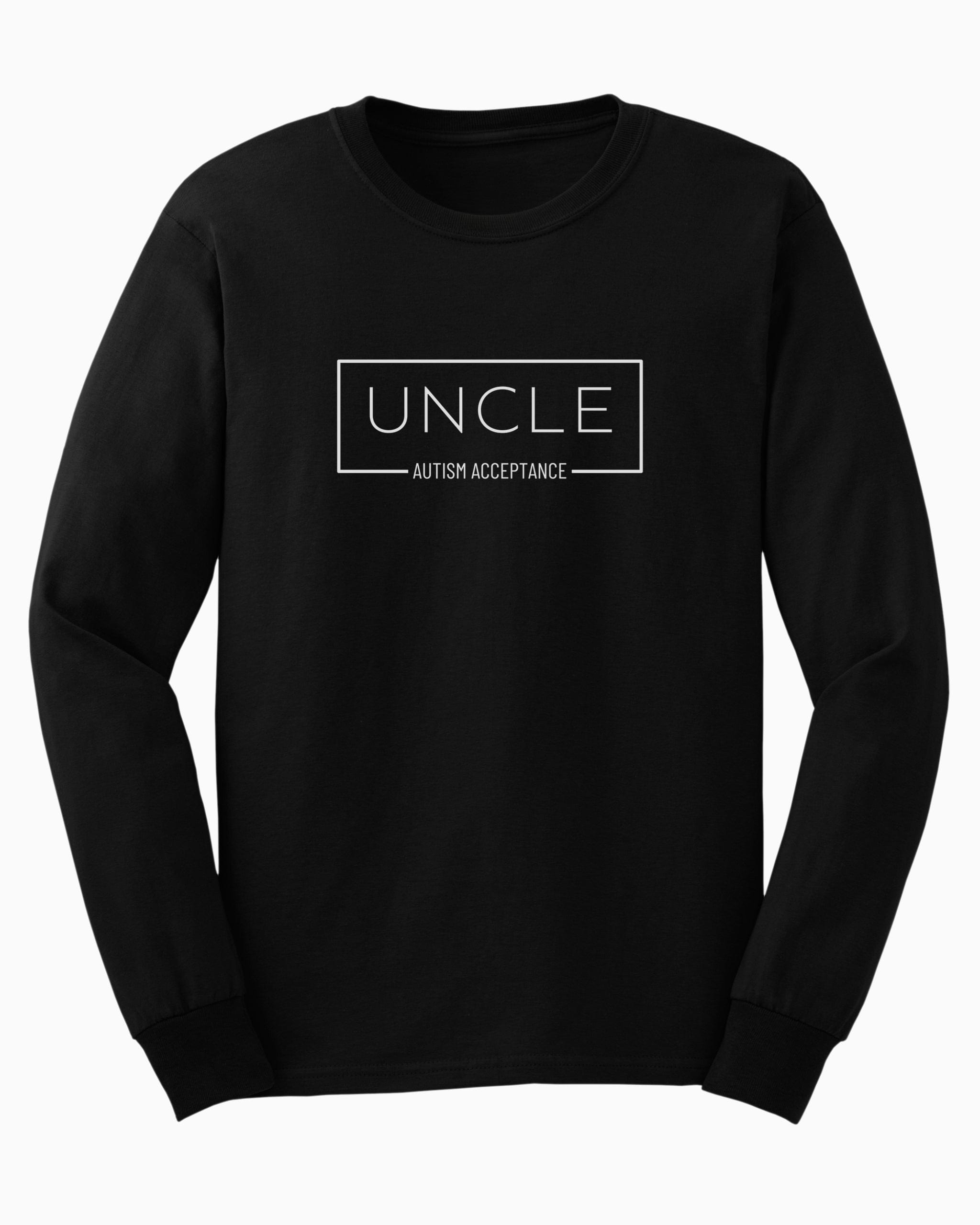Uncle Box Long Sleeve T-Shirt-Black-Neurodiversity, ADHD & Autism Awareness & Acceptance Long-sleeve by Daily Bloom