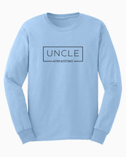 Uncle Box Long Sleeve T-Shirt-Light Blue-Neurodiversity, ADHD & Autism Awareness & Acceptance Long-sleeve by Daily Bloom