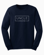 Uncle Box Long Sleeve T-Shirt-Navy-Neurodiversity, ADHD & Autism Awareness & Acceptance Long-sleeve by Daily Bloom