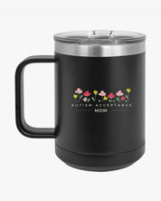 Autism Mug By Daily Bloom Mother's Day 2025 - Autism Acceptance Mom Coffee Mug Tumbler Black / 15oz