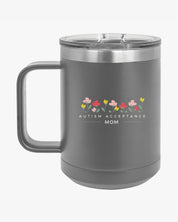 Autism Mug By Daily Bloom Mother's Day 2025 - Autism Acceptance Mom Coffee Mug Tumbler Dark Gray / 15oz