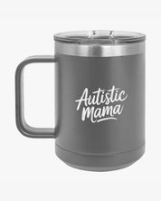 Autism Mug By Daily Bloom Mother's Day 2025 - Autistic Mama Coffee Mug Tumbler Dark Gray / 15oz