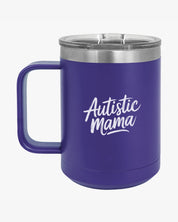 Autism Mug By Daily Bloom Mother's Day 2025 - Autistic Mama Coffee Mug Tumbler Dark Purple / 15oz
