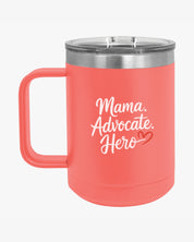 Autism Mug By Daily Bloom Mother's Day 2025 - Mama Advocate Hero Coffee Mug Tumbler Coral / 15oz