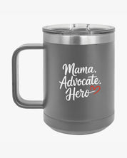 Autism Mug By Daily Bloom Mother's Day 2025 - Mama Advocate Hero Coffee Mug Tumbler Dark Gray / 15oz