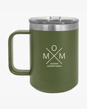 Autism Mug By Daily Bloom Mother's Day 2025 - Mom Cross Coffee Mug Tumbler Olive Green / 15oz