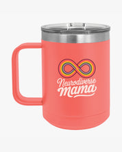 Autism Mug By Daily Bloom Mother's Day 2025 - Neurodiverse Mama Coffee Mug Tumbler Coral / 15oz