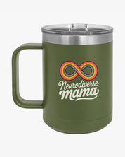 Autism Mug By Daily Bloom Mother's Day 2025 - Neurodiverse Mama Coffee Mug Tumbler Olive Green / 15oz