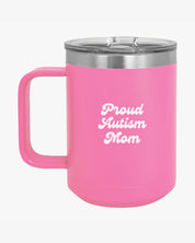 Autism Mug By Daily Bloom Mother's Day 2025 - Proud Autism Mom Coffee Mug Tumbler Pink / 15oz