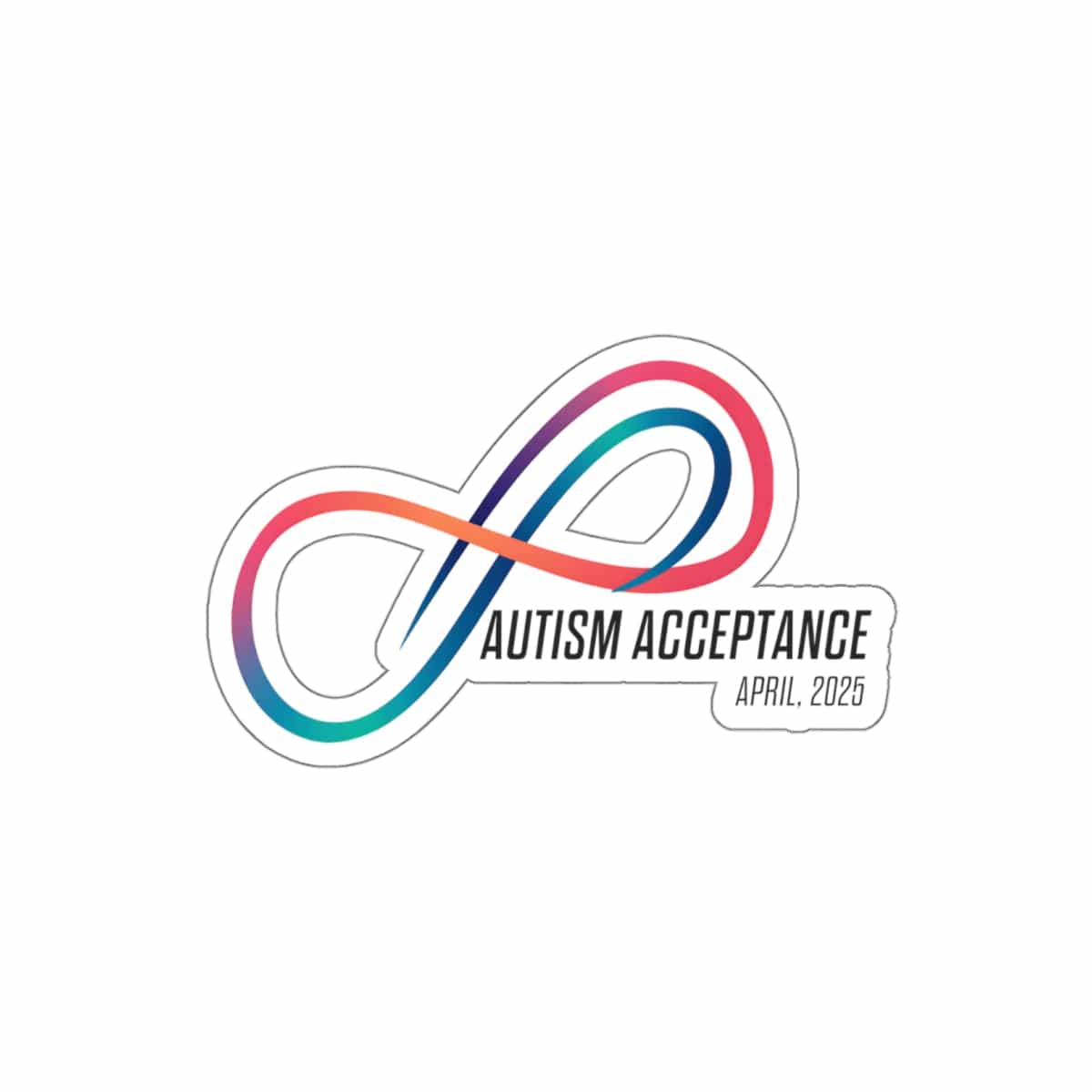 Autism Paper products By Daily Bloom Autism Acceptance 2025 - Loop of Acceptance Sticker 5" × 5"