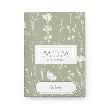 Autism Paper products - Mothers Day 2025 - Mom Box Personalized Hardcover Journal Notebook - Daily Bloom