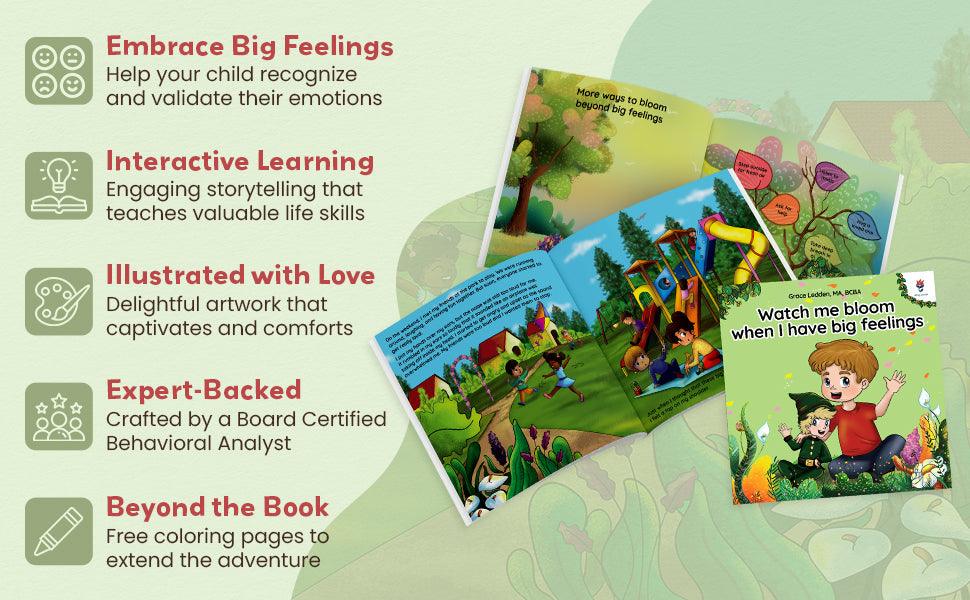 Watch me bloom when I have big feelings-Neurodiversity, ADHD & Autism Awareness & Acceptance Paperback Book by Daily Bloom