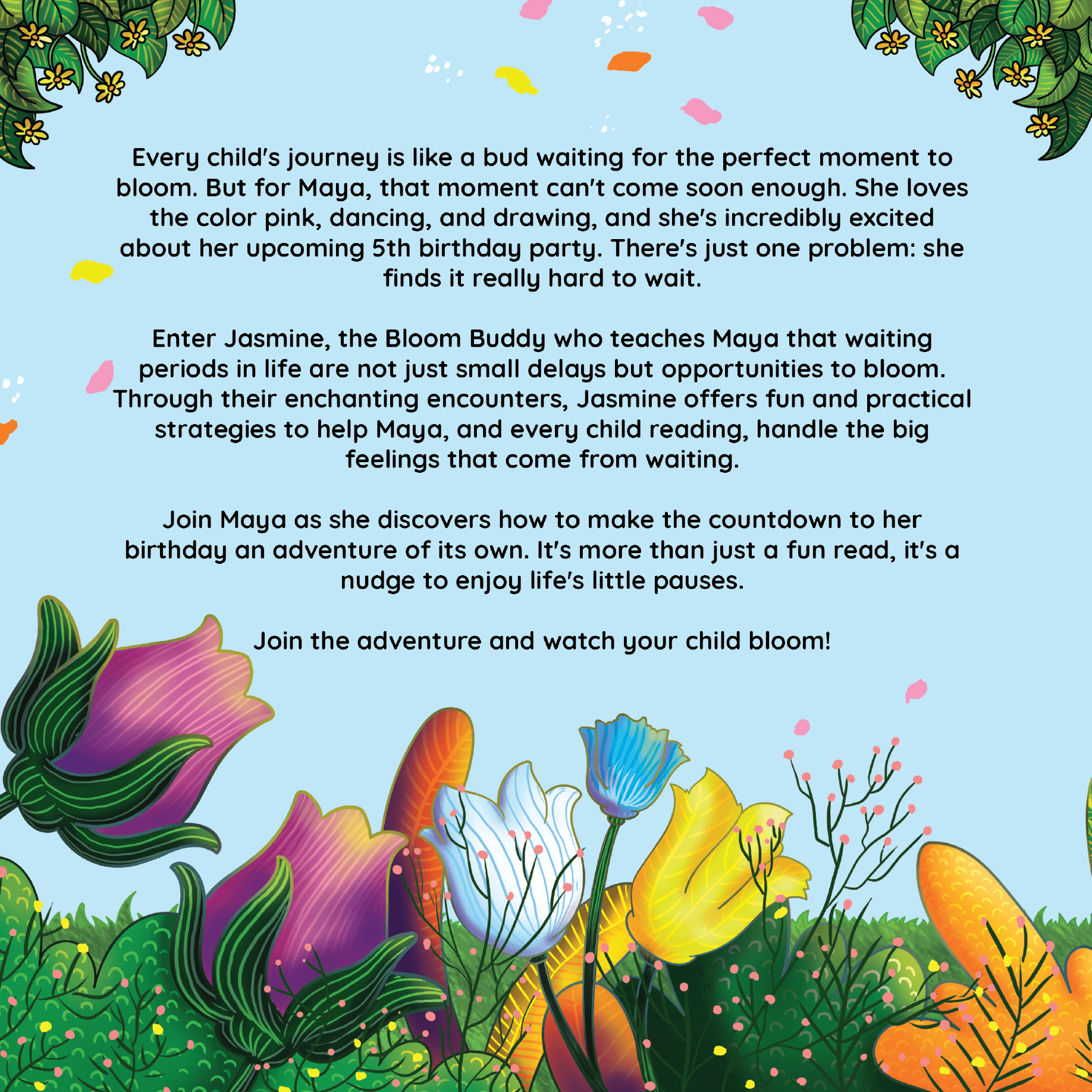 Watch me bloom when I learn to wait-Neurodiversity, ADHD & Autism Awareness & Acceptance Paperback Book by Daily Bloom