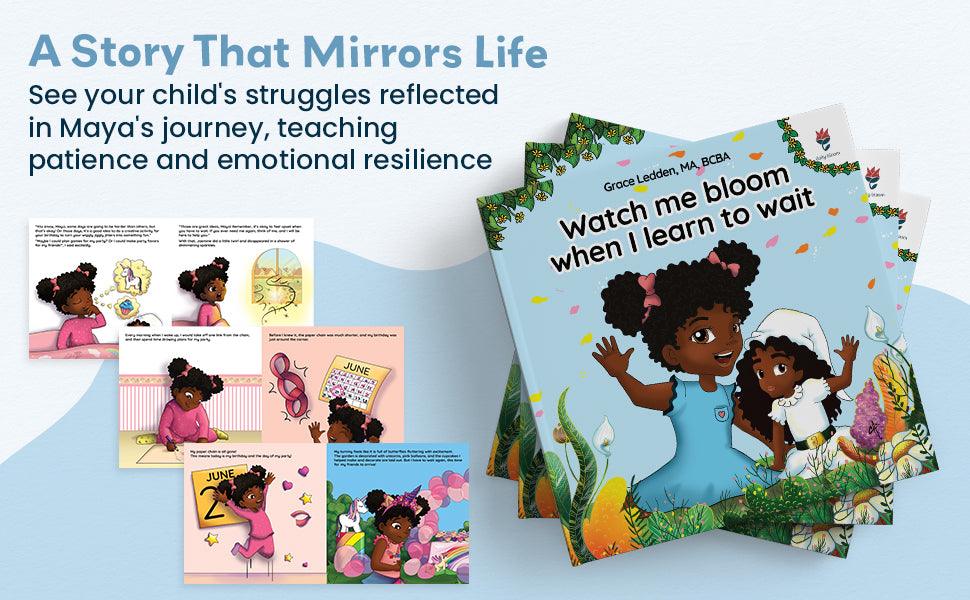 Watch me bloom when I learn to wait-Neurodiversity, ADHD & Autism Awareness & Acceptance Paperback Book by Daily Bloom