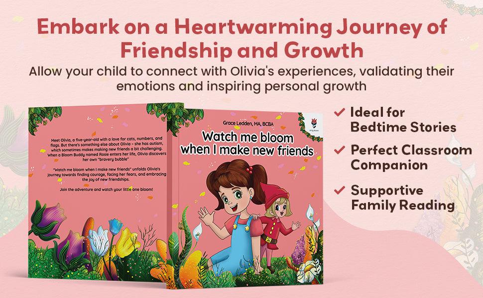 Watch me bloom when I make new friends-Neurodiversity, ADHD & Autism Awareness & Acceptance Paperback Book by Daily Bloom