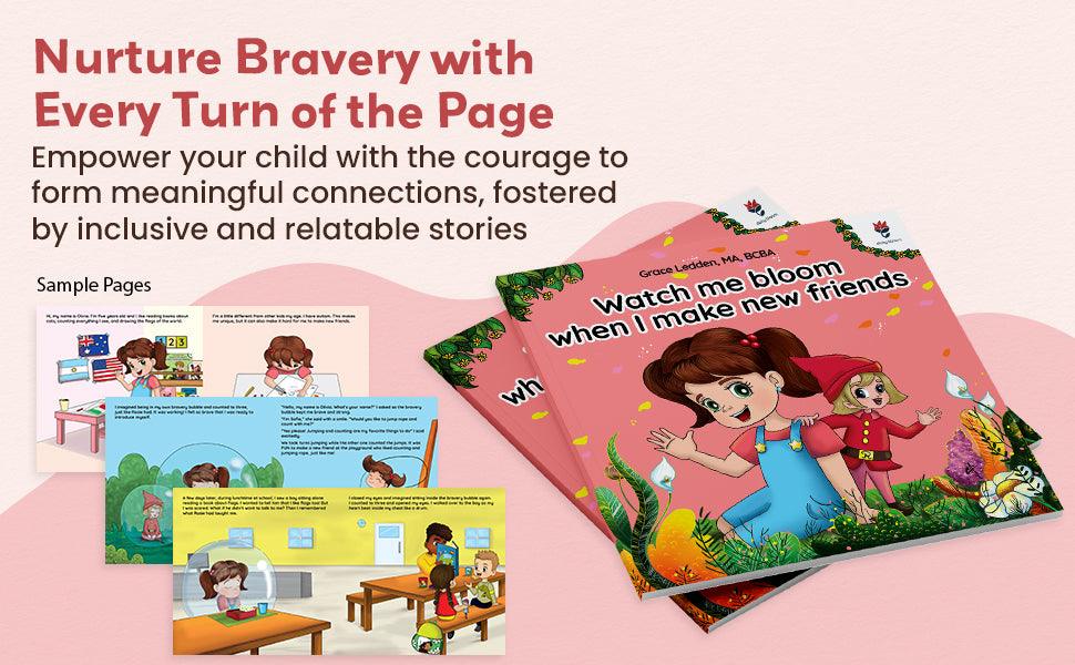 Watch me bloom when I make new friends-Neurodiversity, ADHD & Autism Awareness & Acceptance Paperback Book by Daily Bloom