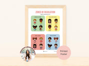 Zones Of Regulation For Kids - Emotional Regulation Printed Wall Poster-Neurodiversity, ADHD & Autism Awareness & Acceptance Poster by Daily Bloom