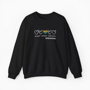 Autism Sweatshirt By Daily Bloom Accept Adapt Advocate Rainbow Love Heart Sweatshirt Black / S