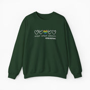 Autism Sweatshirt By Daily Bloom Accept Adapt Advocate Rainbow Love Heart Sweatshirt Forest Green / S