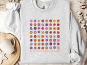 Acceptance Grows Here Flowers Sweatshirt-Ash-Neurodiversity, ADHD & Autism Awareness & Acceptance Sweatshirt by Daily Bloom