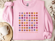 Acceptance Grows Here Flowers Sweatshirt-Light Pink-Neurodiversity, ADHD & Autism Awareness & Acceptance Sweatshirt by Daily Bloom