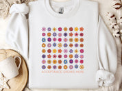Acceptance Grows Here Flowers Sweatshirt-White-Neurodiversity, ADHD & Autism Awareness & Acceptance Sweatshirt by Daily Bloom