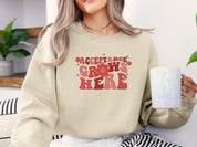 Acceptance Grows Here Groovy Sweatshirt-Neurodiversity, ADHD & Autism Awareness & Acceptance Sweatshirt by Daily Bloom