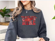 Acceptance Grows Here Groovy Sweatshirt-Neurodiversity, ADHD & Autism Awareness & Acceptance Sweatshirt by Daily Bloom