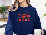 Acceptance Grows Here Groovy Sweatshirt-Neurodiversity, ADHD & Autism Awareness & Acceptance Sweatshirt by Daily Bloom