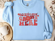 Acceptance Grows Here Groovy Sweatshirt-Light Blue-Neurodiversity, ADHD & Autism Awareness & Acceptance Sweatshirt by Daily Bloom