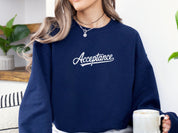 Acceptance Grunge Sweatshirt-Neurodiversity, ADHD & Autism Awareness & Acceptance Sweatshirt by Daily Bloom