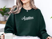 Acceptance Grunge Sweatshirt-Neurodiversity, ADHD & Autism Awareness & Acceptance Sweatshirt by Daily Bloom