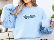 Acceptance Grunge Sweatshirt-Neurodiversity, ADHD & Autism Awareness & Acceptance Sweatshirt by Daily Bloom