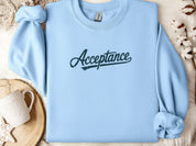 Acceptance Grunge Sweatshirt-Light Blue-Neurodiversity, ADHD & Autism Awareness & Acceptance Sweatshirt by Daily Bloom