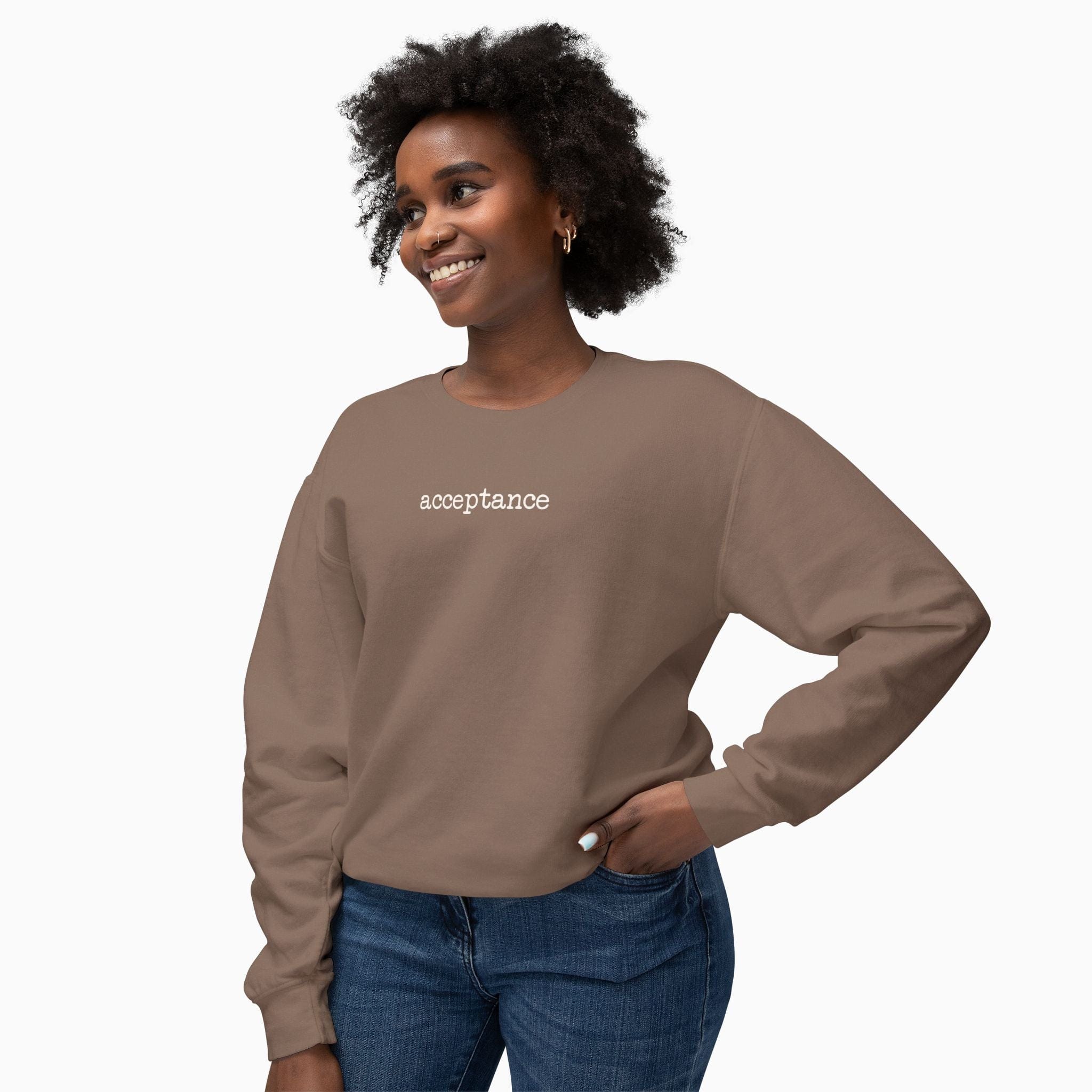 Autism Sweatshirt By Daily Bloom Acceptance Statement Comfort Colors Lightweight Sweatshirt