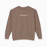 Autism Sweatshirt By Daily Bloom Acceptance Statement Comfort Colors Lightweight Sweatshirt Espresso / S