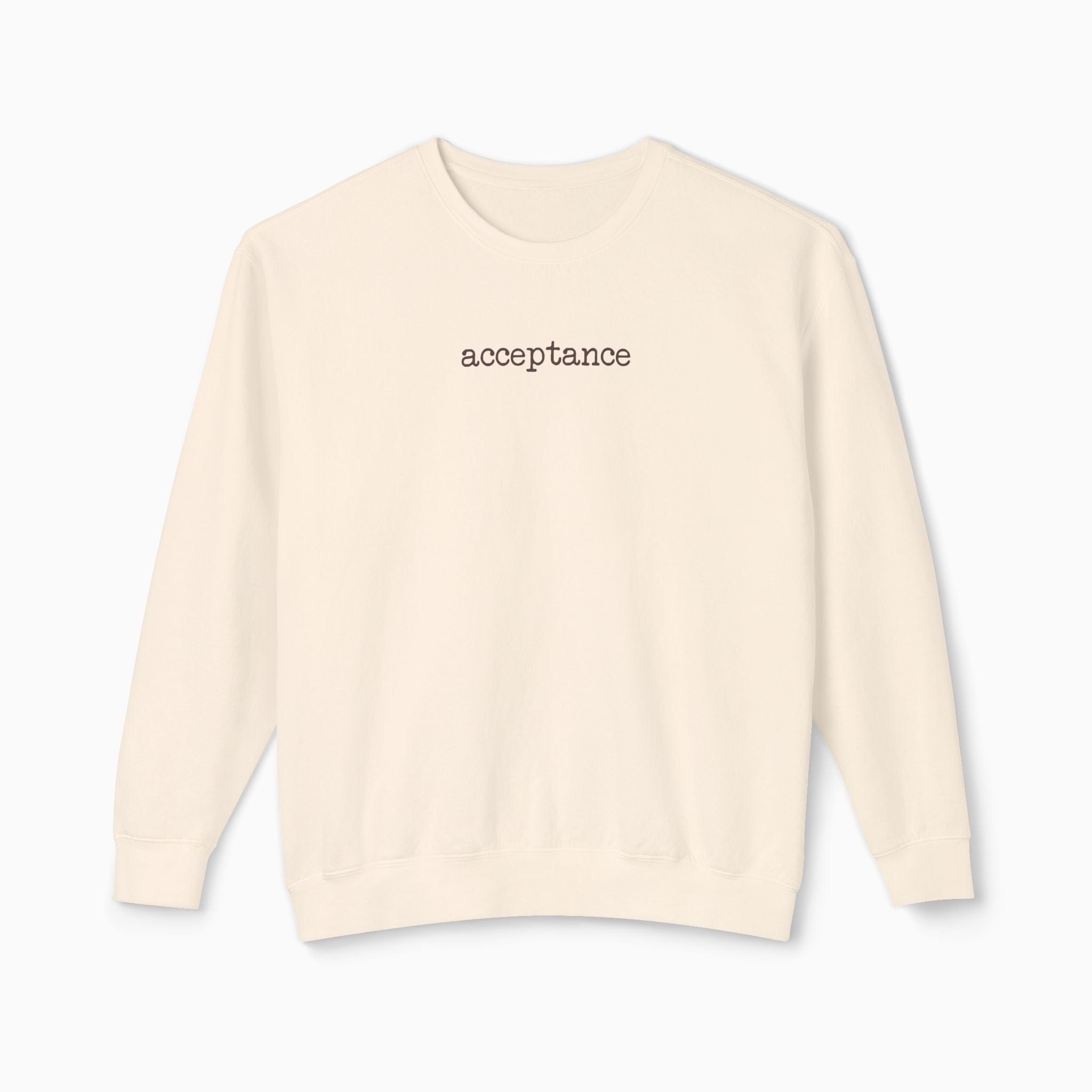 Autism Sweatshirt By Daily Bloom Acceptance Statement Comfort Colors Lightweight Sweatshirt Ivory / S