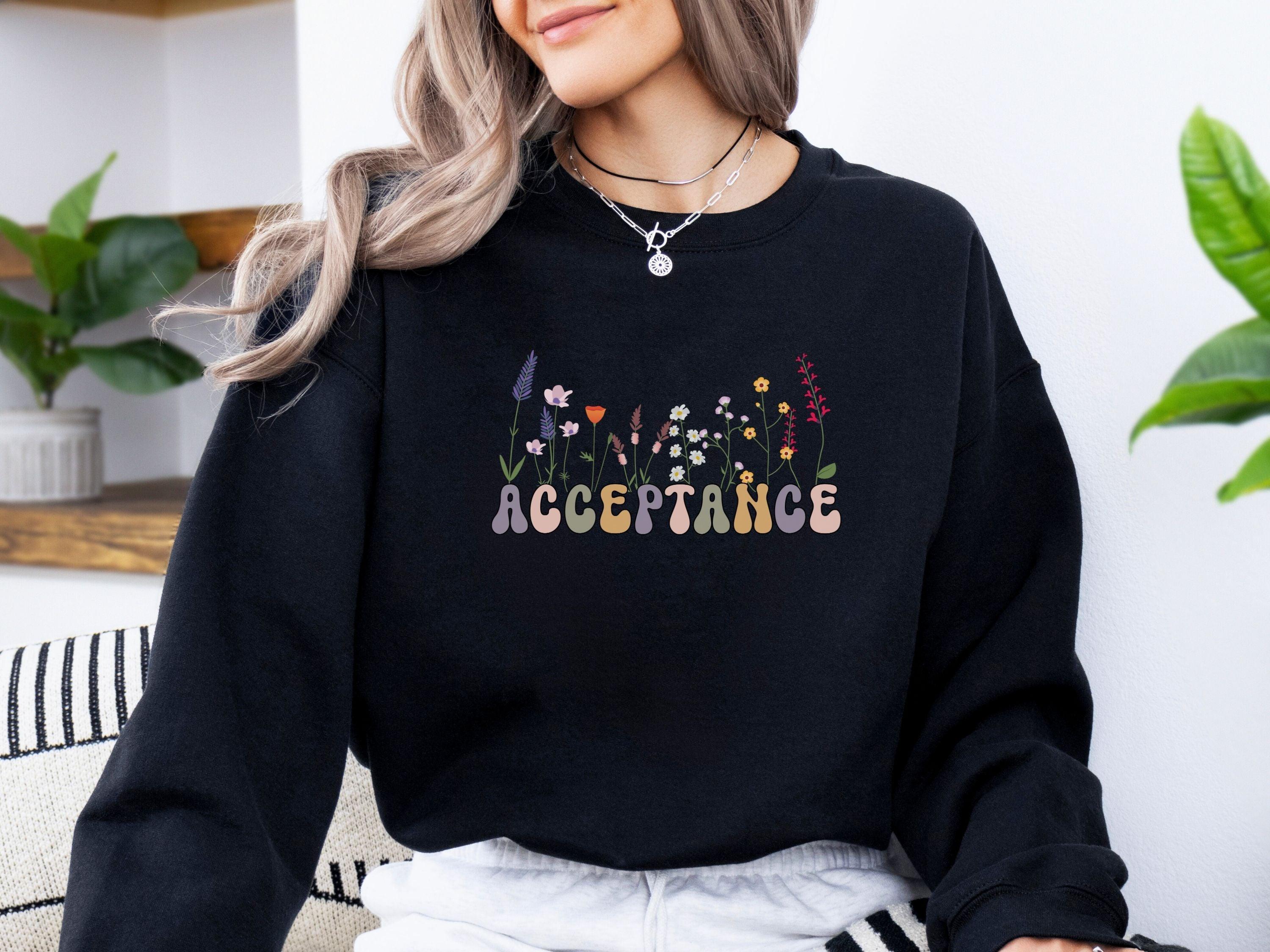 Acceptance Wildflowers Sweatshirt-Neurodiversity, ADHD & Autism Awareness & Acceptance Sweatshirt by Daily Bloom