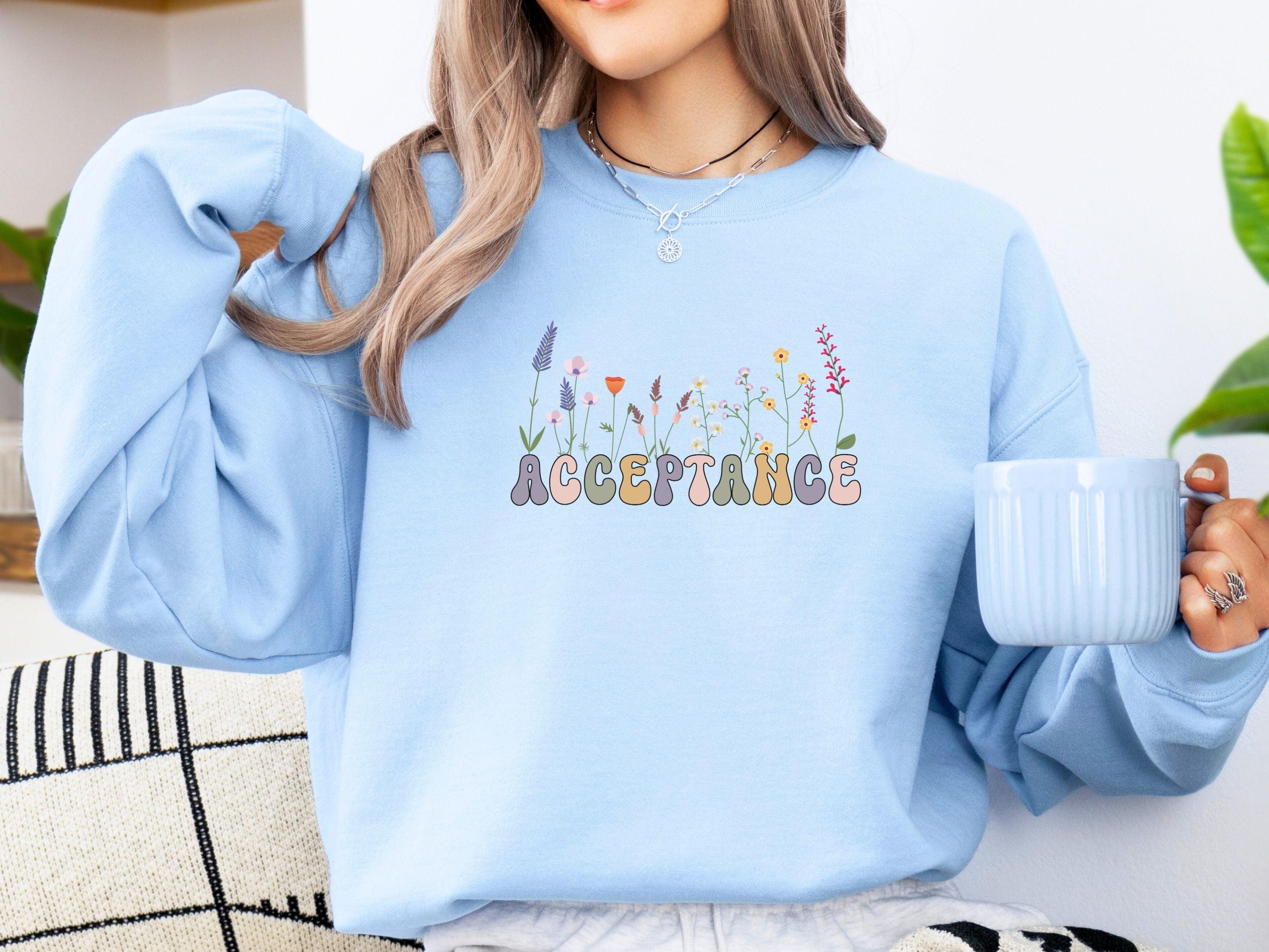 Acceptance Wildflowers Sweatshirt-Neurodiversity, ADHD & Autism Awareness & Acceptance Sweatshirt by Daily Bloom