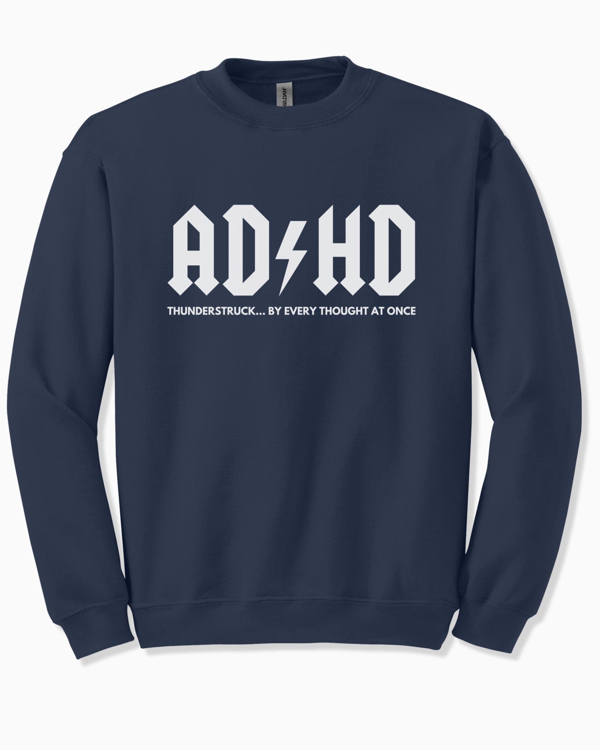 Autism Sweatshirt By Daily Bloom AD/HD Thunderstruck Sweatshirt Navy / S