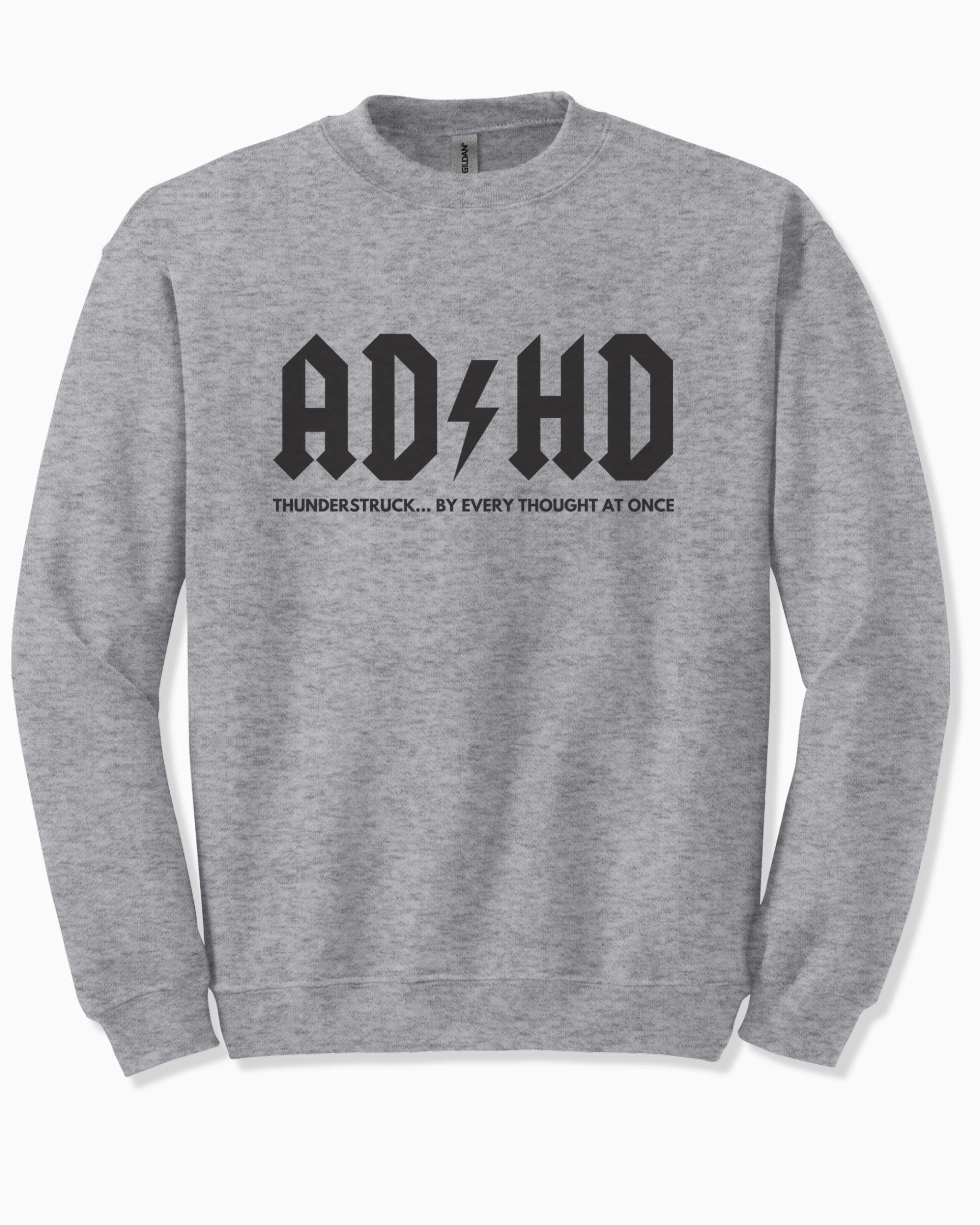 Autism Sweatshirt By Daily Bloom AD/HD Thunderstruck Sweatshirt Sport Grey / S